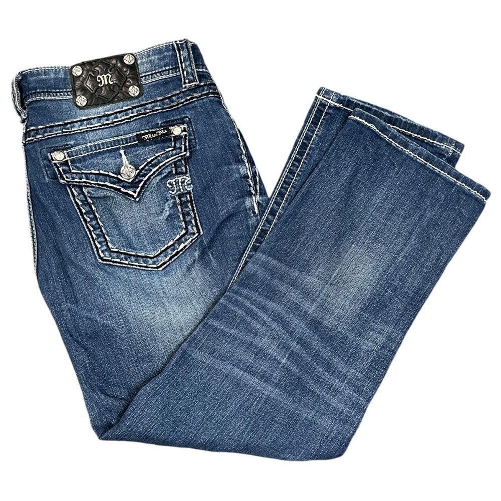Miss Me Embellished Distressed Boyfriend Jean Capris